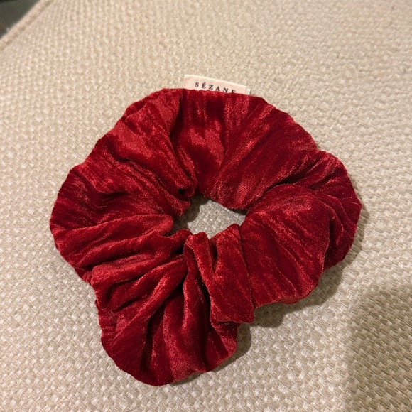 Sezane Accessories - Red Velvet Scrunchie